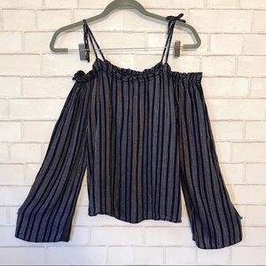 🌻 Boho Striped Off the Shoulder Top